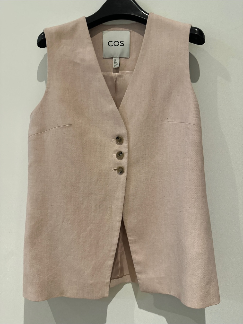 COS Light Blush Sleeveless V-Neck Vest